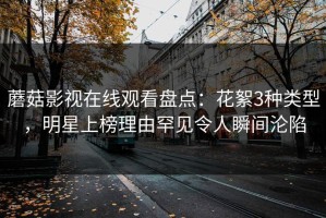 蘑菇影视在线观看盘点：花絮3种类型，明星上榜理由罕见令人瞬间沦陷