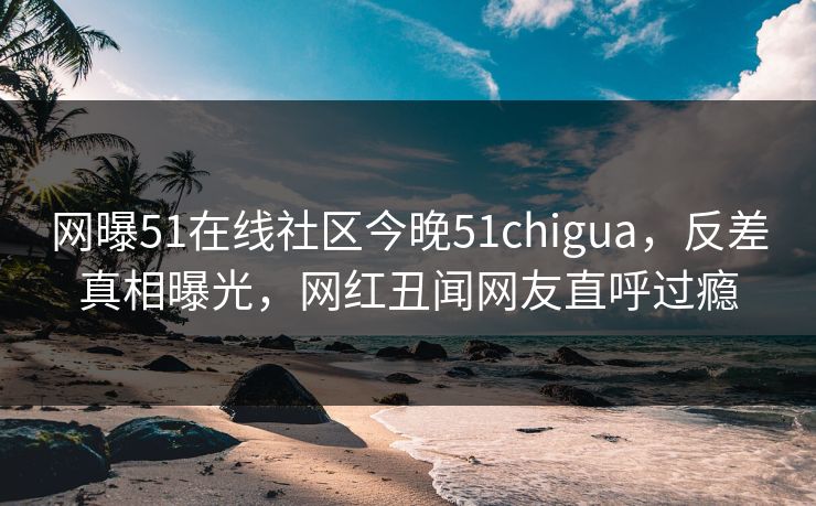 网曝51在线社区今晚51chigua，反差真相曝光，网红丑闻网友直呼过瘾
