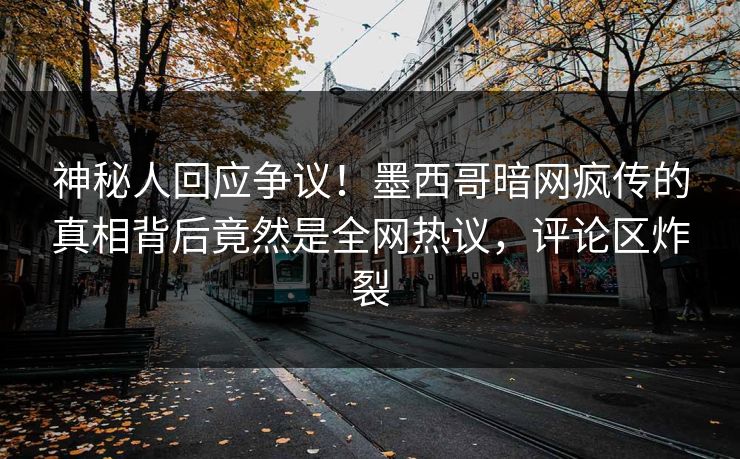 神秘人回应争议！墨西哥暗网疯传的真相背后竟然是全网热议，评论区炸裂