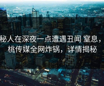 神秘人在深夜一点遭遇丑闻 窒息，蜜桃传媒全网炸锅，详情揭秘