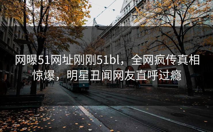 网曝51网址刚刚51bl，全网疯传真相惊爆，明星丑闻网友直呼过瘾
